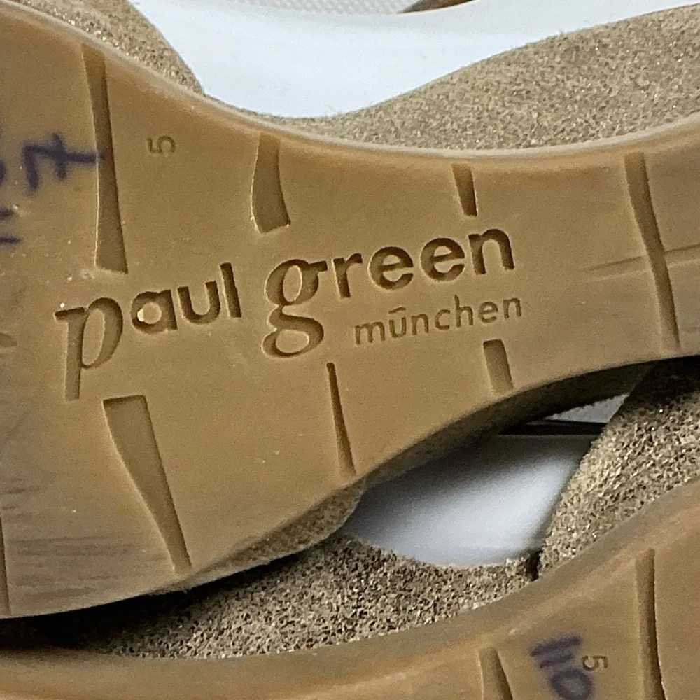 Paul Green Munich Taupe Suede Wedge Sandals Comfort Ankle Strap 7